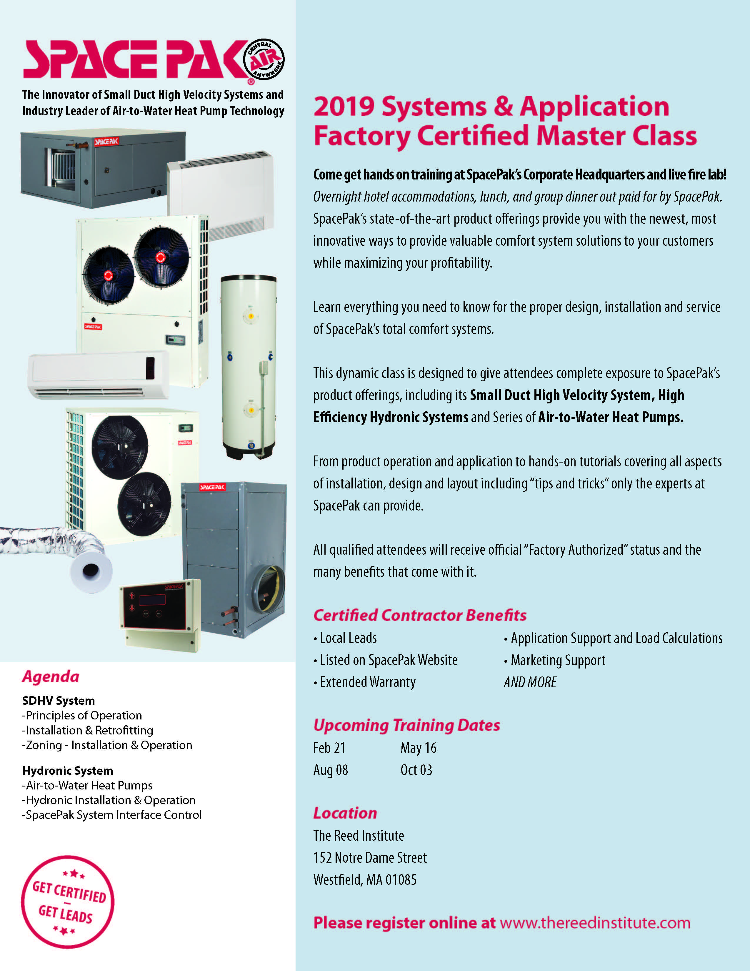 SpacePak 2019 Certification Training